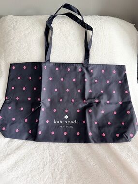 Kate Spade Dot Tote (Navy with Pink Dots)